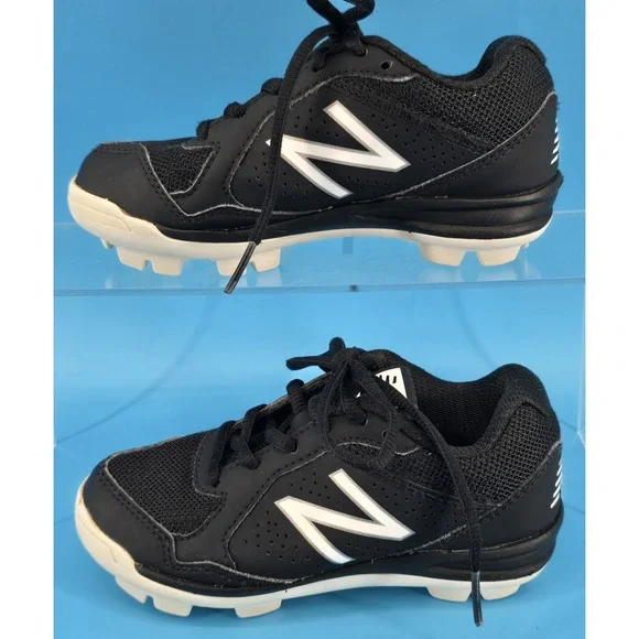 New Balance Little Kids Baseball Cleats Sz 11 Black Junior All-Star Tee Ball - Picture 2 of 8